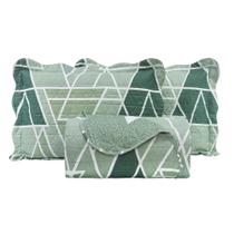 Kit cama king ultra lisse belle - verde geo