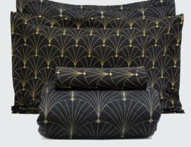 Kit Cama Lençol Bruni Black Super king