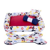 Kit Cama Pet para Cachorro ou Gato Porte Grande Mickey e Minnie