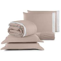 Kit Cama Queen 6 Peças Lese Luxo 400 Fios Micropercal Maciez, Elegância e Conforto Premium Kit Cama Queen 6 Peças Lese Luxo 400 Fios Micropercal Maciez, Elegância e Conforto Premium