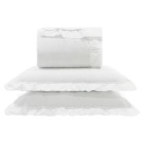 Kit cama queen delicato romance color - branco - 0007