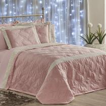 Kit Cama Queen Royalle Rosê 7 Peças