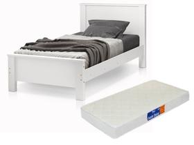 kit cama solteiro com colchão completo - lançamento - Frausto