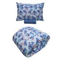 Kit Cama Stitch Completo Com Edredom 3 Peças 100% Algodão Kit Cama Stitch Completo Com Edredom 3 Peças 100% Algodão