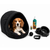 Kit Cama Toca Iglu Pet Médio Educador Xixi Sim e Não e Acessórios Kit Cama Toca Iglu Pet Médio Educador Xixi Sim e Não e Acessórios