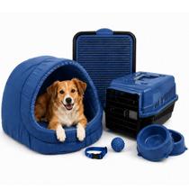 Kit Cama Toca Iglu Pet Médio Sanitário Transporte Acessórios