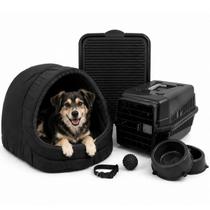 Kit Cama Toca Iglu Pet Médio Sanitário Transporte Acessórios