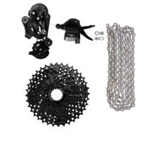 Kit Cambio K7 9 Velocidades Alavanca Rapid Fire Corrente Mtb Kit Cambio K7 9 Velocidades Alavanca Rapid Fire Corrente Mtb