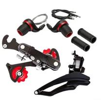 Kit Cambio MTB 18/21V Alavanca GRIP SHIFT + Cambio Diant+ Cambio Traz Kit Cambio MTB 18/21V Alavanca GRIP SHIFT + Cambio Diant+ Cambio Traz