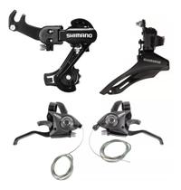 Kit Câmbio Shimano Traseiro + Dianteiro Tz31 Rapid Fire 21ve Kit Câmbio Shimano Traseiro + Dianteiro Tz31 Rapid Fire 21ve