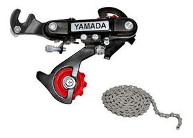 Kit Câmbio Traseiro Yamada Com Gancheira + Corrente Marcha