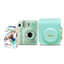 Kit Câmera Analógica Fujifilm Instax Mini 12 Verde Mermaid com Bolsa e Pack com 10 Filmes Kit Câmera Analógica Fujifilm Instax Mini 12 Verde Mermaid com Bolsa e Pack com 10 Filmes