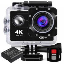 KIT Câmera De Ação M10 4K + Bateria Extra Controle Remoto Wifi Filmadora Sport Moto Bike Esportiva - CLICK