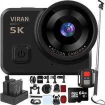 Kit Câmera De Ação VIRAN V10 5k 64gb Controle Wifi Estabilizador Bastão 03 Baterias + Carregador Kit Câmera De Ação VIRAN V10 5k 64gb Controle Wifi Estabilizador Bastão 03 Baterias + Carregador