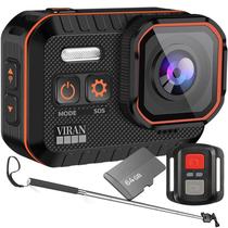 Kit Câmera de ação Wifi SC02 4k 60fps + Memória 64gb + Bastão Filmadora Sport 20mp Mergulho Moto Bike Surf IP68
