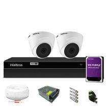 Kit Câmera de Segurança Intelbras com 2 Câmeras de Segurança Dome 720p