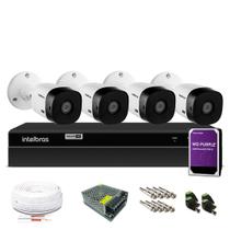 Kit Câmera de Segurança Intelbras com 4 Câmeras de Segurança 1080p