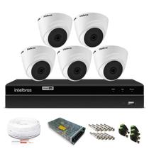 Kit Câmera de Segurança Intelbras com 5 Câmeras de Segurança Dome 720p
