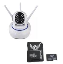 Kit Camera De Segurança Ip 3 Antenas Cartão de Memoria 32 gb Wifi Wireless Hd