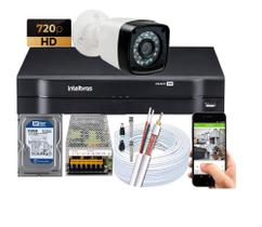 Kit Camera Externa Bullet vhc 1120b Hd 720p Dvr Intelbras C/Hd 250gb Kit Camera Externa Bullet vhc 1120b Hd 720p Dvr Intelbras C/Hd 250gb