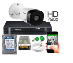 Kit Camera Externa Bullet vhc 1120b Hd 720p Dvr Intelbras C/Hd 250GB Kit Camera Externa Bullet vhc 1120b Hd 720p Dvr Intelbras C/Hd 250GB