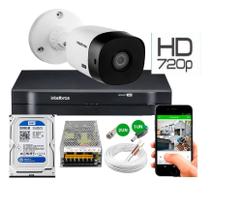 Kit Camera Externa Bullet vhc 1120b Hd 720p Dvr Intelbras C/Hd 500GB Kit Camera Externa Bullet vhc 1120b Hd 720p Dvr Intelbras C/Hd 500GB