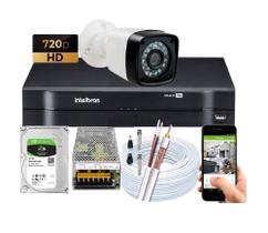 Kit Camera Externa BulletHd 720p Dvr Intelbras C/Hd 1Tb