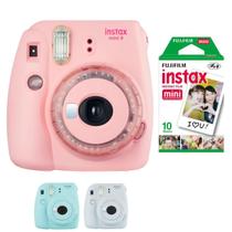Kit Câmera Fujifilm Instax Mini 9 + Pack 10 Filmes Rosa