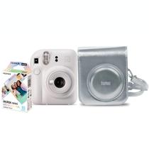Kit câmera Instantânea Fujifilm instax mini 12 BRANCO MARFIM + bolsa + filme Mermaid Tail com 10 fotos