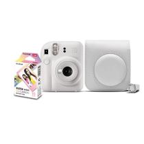 Kit Câmera Instantânea FujiFilm Instax Mini 12 Branco Marfim com Bolsa e Pack 10 Filmes
