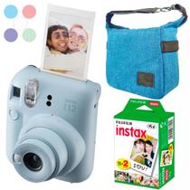 Kit Câmera Instantânea Instax Mini 12 + Filme 20 Fotos + Bolsa Azul Kit Câmera Instantânea Instax Mini 12 + Filme 20 Fotos + Bolsa Azul