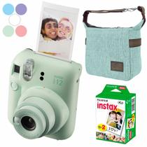 Kit Câmera Instantânea Instax Mini 12 + Filme 20 Fotos + Bolsa Verde