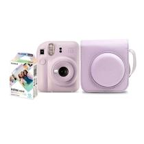 Kit Câmera Instantânea Instax Mini 12 Lilas com Pack 10 fotos Bolsa Lilas, FUJIFILM