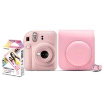 Kit Câmera Instantânea Instax Mini 12 Rosa com Pack 10 fotos e Bolsa Rosa, FUJIFILM FUJIFILM