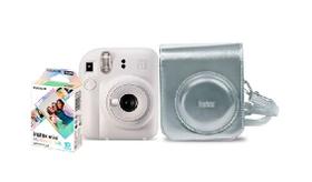 Kit Câmera Instax Mini 12 + 10 Filmes Mermaid + Bolsa - Branca