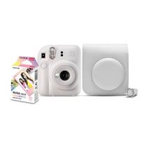 Kit Câmera Instax Mini 12 Branco + Pack 10 Fotos E Bolsa
