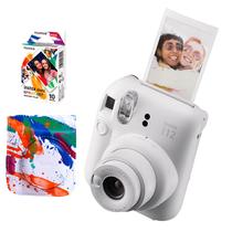 Kit Câmera Instax Mini 12 com Bolsa Fotos Instantâneas Spray Art Fotos Reveladas Presente