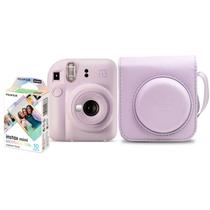 Kit Câmera Instax Mini 12 Lilás com Bolsa e 10 filmes Fujifilm