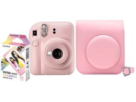 Kit Câmera Instax Mini 12 Rosa com 10 Filmes Macaron