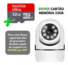 Kit Câmera Lâmpada Led Wifi IP HD Panorâmica 360º Espião Com Cartão de memória 32gb Kit Câmera Lâmpada Led Wifi IP HD Panorâmica 360º Espião Com Cartão de memória 32gb