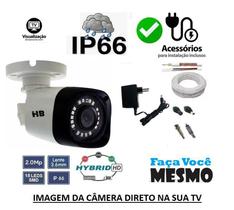 Kit Câmera Para Ligar Direto Na Tv com Cabo e Conectores