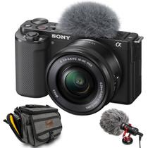 Kit Câmera Sony Zve10 Com Lente 16-50mm + Microfone Boya Bymm1 + Bolsa - Optisom