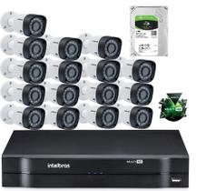 Kit Câmeras De Segurança Intelbras Multihd Dvr 16Ch + 16 Câmeras 1120b + Hd 1 TB