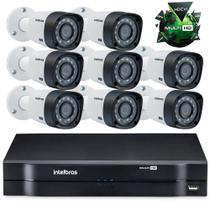 Kit Câmeras De Segurança Intelbras Multihd Dvr 16ch + 8 Câmeras 1120B