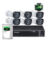 Kit Câmeras de segurança Intelbras MultiHD Dvr 8ch + 6 câmeras 1120B C/Hd