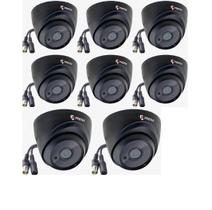 Kit Câmeras Domes 8020 8 Un 2MP 1080p 20m IP65