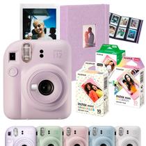 Kit Câmeras Instax Mini 12 Roxa Fujifilm + 40 Filmes Soft Colors + Albúm 208 Fotos