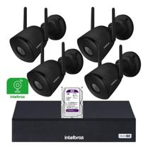 Kit Câmeras Intelbras Wifi 04 Externas Im5 Sc Black C Hd 1tb Kit Câmeras Intelbras Wifi 04 Externas Im5 Sc Black C Hd 1tb