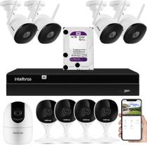 Kit Câmeras Mibo Intelbras Wifi 4 Externas E 5 Internas C/hd