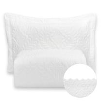 Kit Camili Queen 3 Pçs Colcha C/ Aba Americana Cobre Leito Dupla Face Matelado